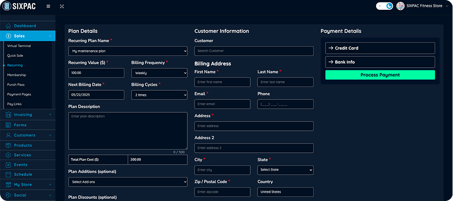 Business dashboard